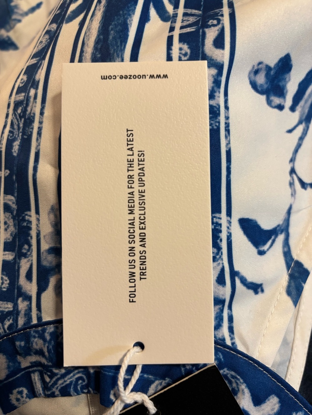 Blue & White Floral Halter Maxi Dress - Picture 5 of 5